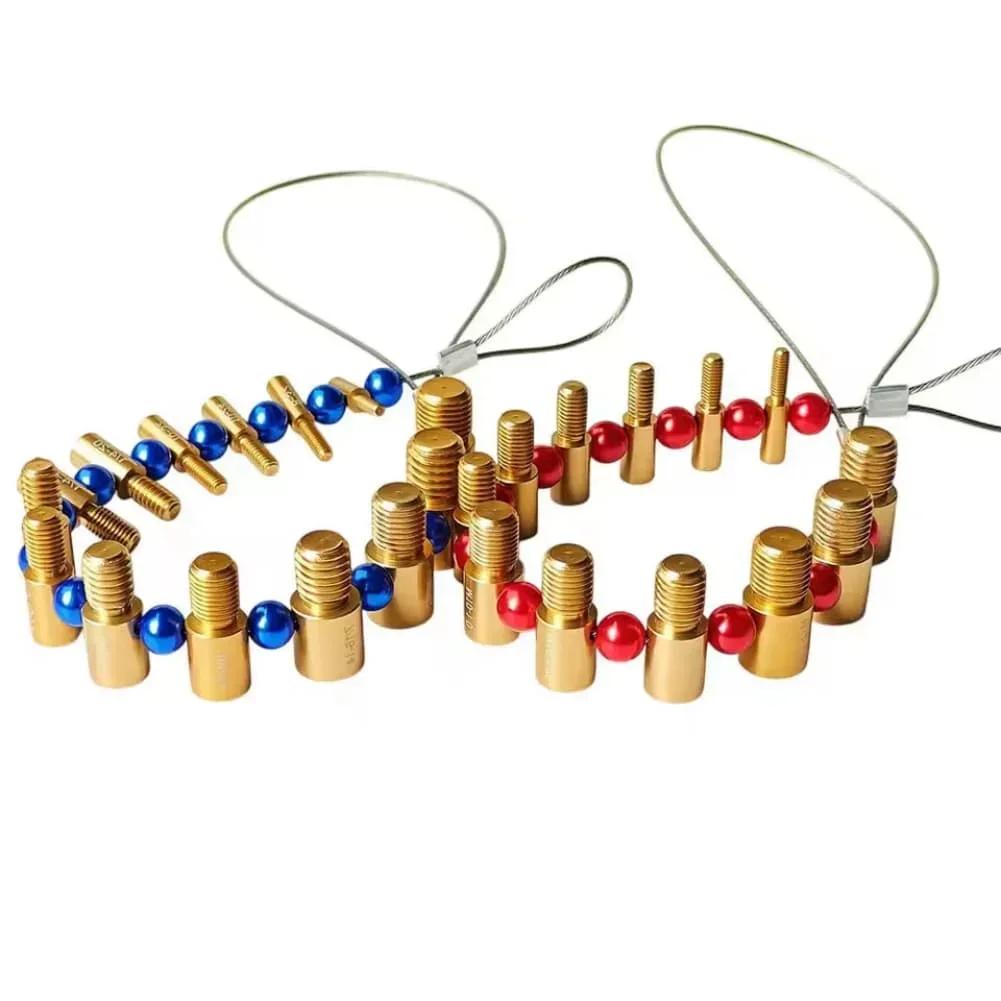 26pcs Nut And Bolt Thread Gauge Set Nut And Bolt Thread Gauge Set Aluminum Nut And Bolt Thread Gauge Measuring Gauging Tools