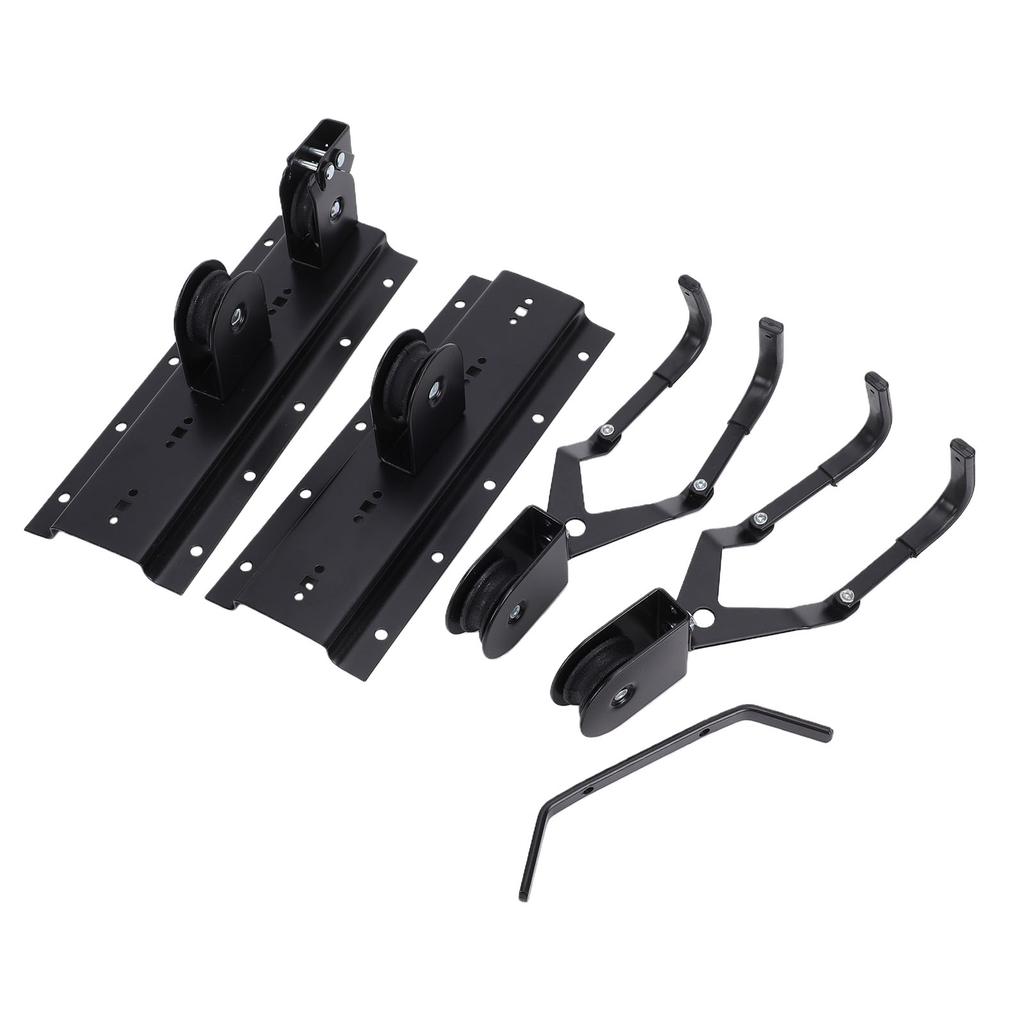 Bike Hoist Overhead Pulley System Ceiling Bike Mount Hanger Holds Up To 88.18lbs for Garage Black