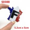 1Pc Aluminum 3D France Flag Car Sticker Emblem Badge Decal Sticker