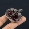 Natural Tree Of Life Red Labradorite Gemstone Copper Wire Wrap Pendant 2.2" U9n21