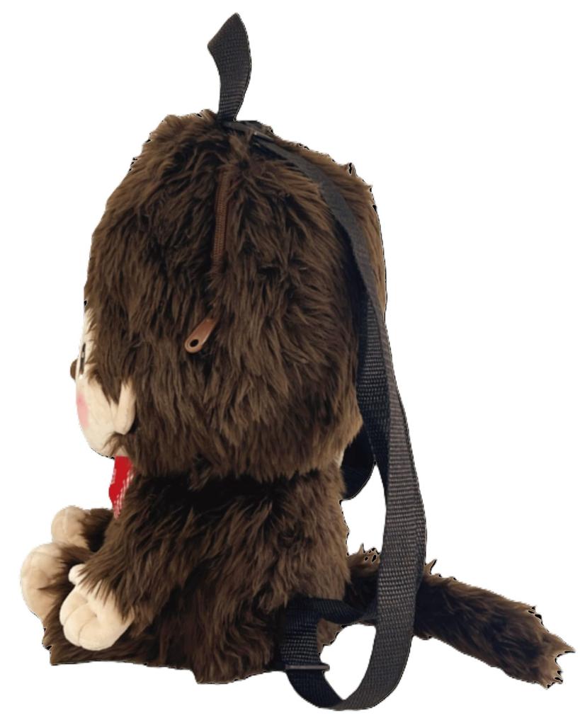 Unique Monchhichi Plush W22 D20 H32 Backpack, Monchhichi-kun, Size Approx. MC-0007BY