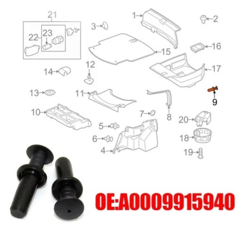 20x Car Tailgate Lining Trunk Boot Carpet Lid Trim Panel Clip For Mercedes Benz E-class W211 C-class W204 A0009915940 0009915940Good Product