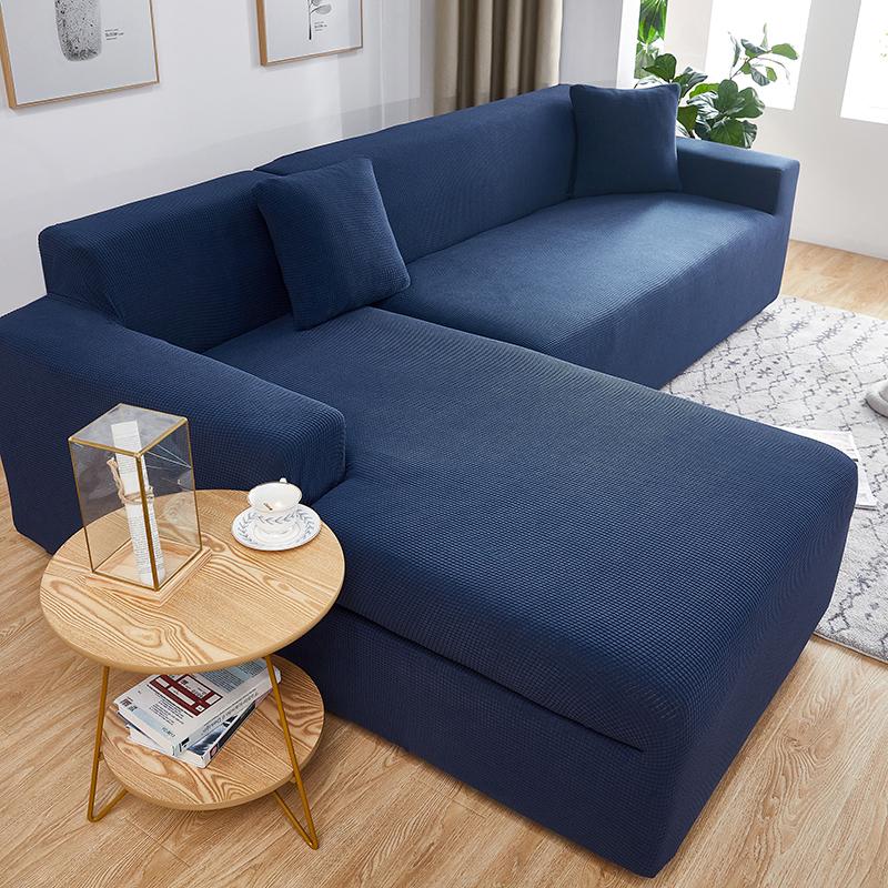 Sofa Cover Jacquard Waterproof Cushion Cover Elastic Corner Sofa Covers For Living Room Removable L Shape Love Seat Chair Covers