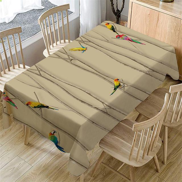 Tablecloth Carved Flowers Pattern Waterproof Dining Table Cloth Rectangular Tea Table Cover Picnic Mat Home Decor Manteles