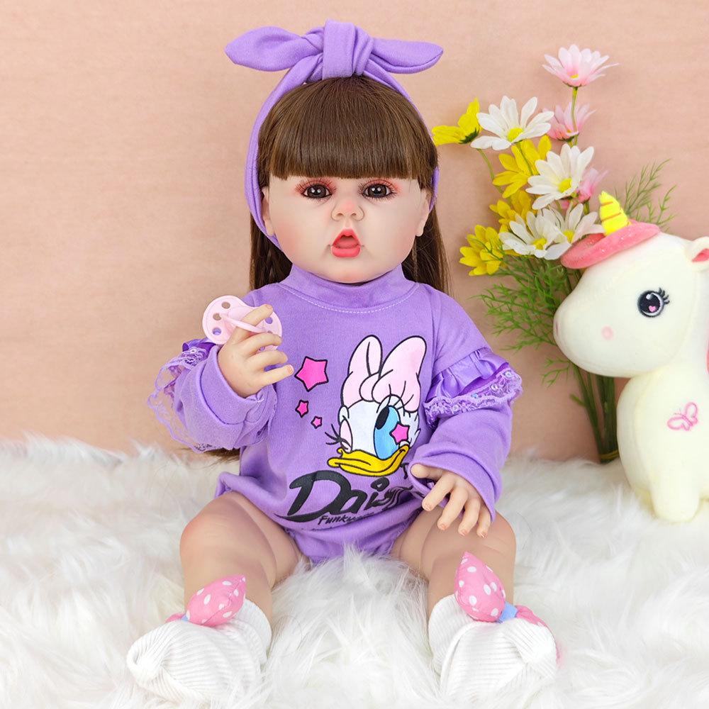 

Rebirth Doll Soft Enamel Can Be Pinched To Simulate Children Accompanying Children, Playing Home Toys Can Take A Bath, Dress Up Doll, Birthday Gift