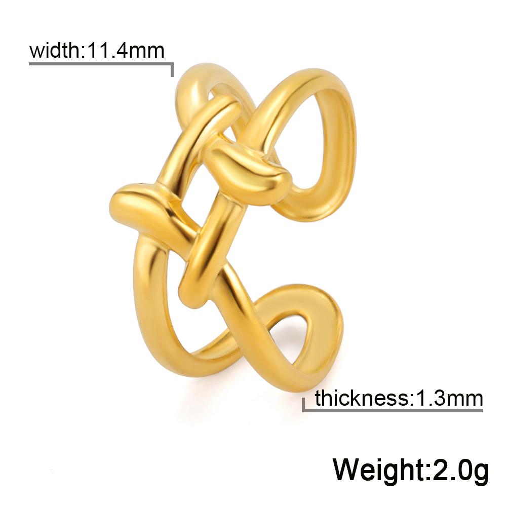COOLTIME Women Ring Stainless Steel Adjustable Gold Color Finger Rings Mother Day Wedding Jewelry Gift 2025