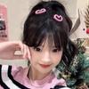 10pcs Love Morandi Hair Clip New Women's Side Broken Hair Clip Children's Seamless Duck Mouth Clip with Forehead Bangs Clip