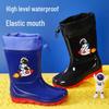 Kids' Waterproof Cartoon Rain Boots - Non-Slip Rubber Shoes for Boys & Girls, Warm Long Mid-High Top Design