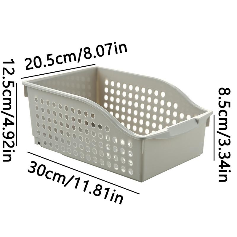 Kitchen Storage Basket Spice Seasoning Sundries Basket with Wheels Storage Frame Plastic Snack Storage Basket
