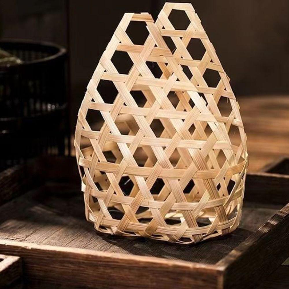 3pcs Retro Storage Box Bamboo Woven Fruit Basket Multi-functional Gift Packaging Basket  Wedding