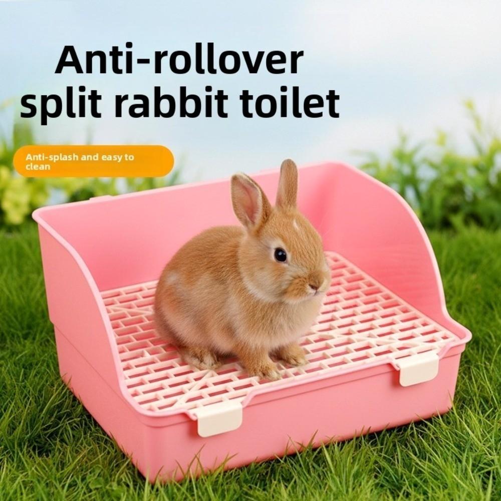 Splash-Proof Rabbit Litter Tray Anti-spill Rabbit Training Toilet Pet Toilet Box  Animal Bathroom