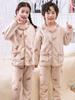 Warm Velvet Thickened Kids' Flannel Pajamas Set for Autumn and Winter