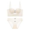 French Backless Lace Underwear Women's U-shaped Gathered Breasts Bra Big Chest Small Upper Support Bra Bra