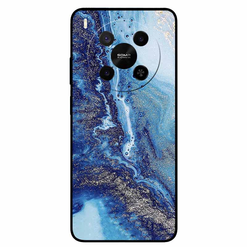 Für ZTE Blade V70 Max / Nubia V70 Max Marmor-Bemaltes Weiches TPU-Silikon-Rückseitenabdeckung Case Für Blade V70 Max Fusion Black Case V70Max