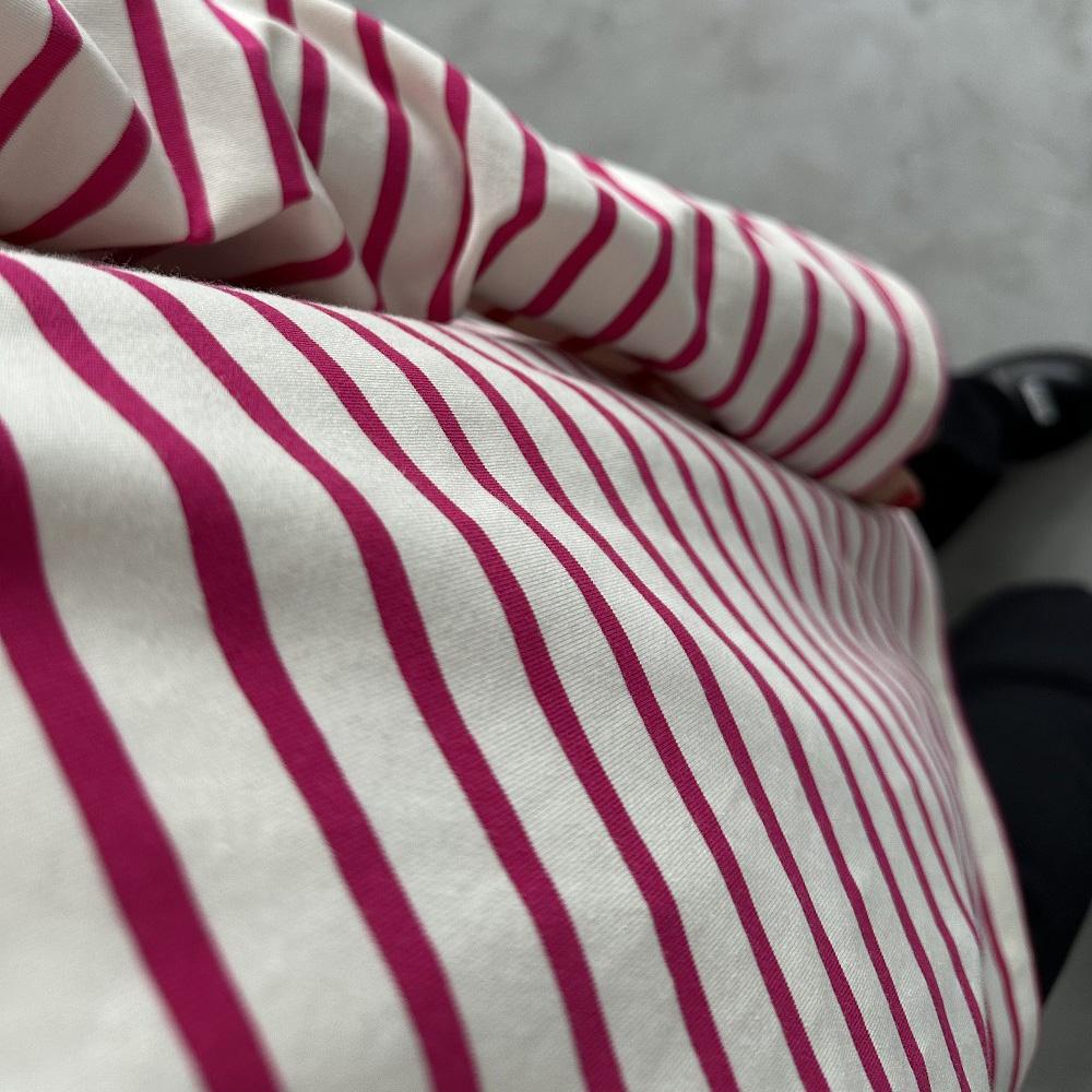 Summer Women Long Sleeve T-shirt O Neck Stripe