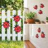 Art Mural Coccinelle en Fer Décor Mural Insecte Antirouille pour Clôture de Jardin Patio Maison Crèche Décor Mural