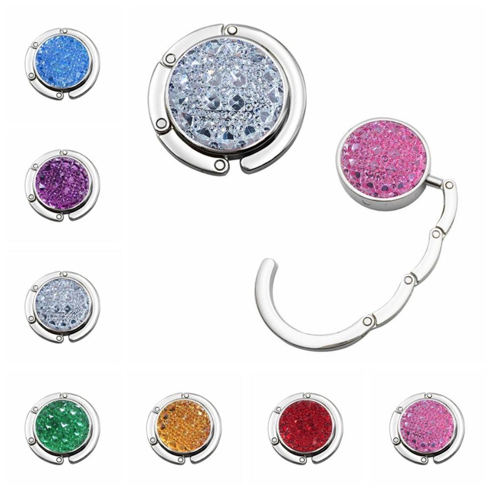 Round Bag Hook Holder Aluminum Alloy Handbag Hook Portable Folding Hook  Women