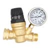 3/4 Inch Water Pressure Regulator Brass RV Pressure Reducer Valve Compact Adjustable for Camper/Garden Hose/Travel Trailer
