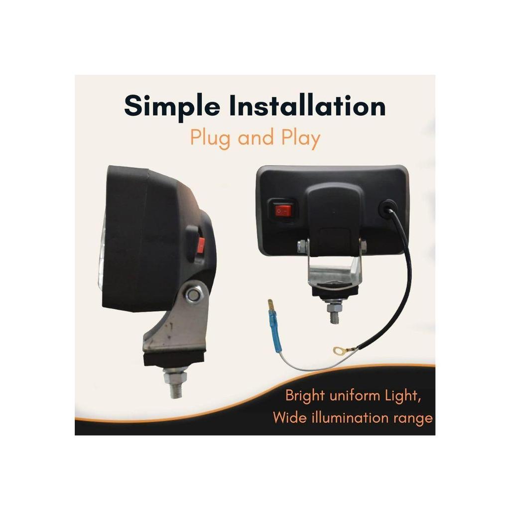 Apsmotiv Work Lamp Assembly With On-Off Switch 12v Lights Off Road Ford Truck Jcb Tractor New Holland Jcb