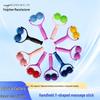 Handheld Hedgehog Dual-Ball Massage Stick for Muscle Relaxation and Meridian Therapy