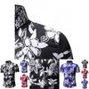 Luxurious Men's Hawaii Floral Casual Shirt With Short Sleeves And Slim Fit Design