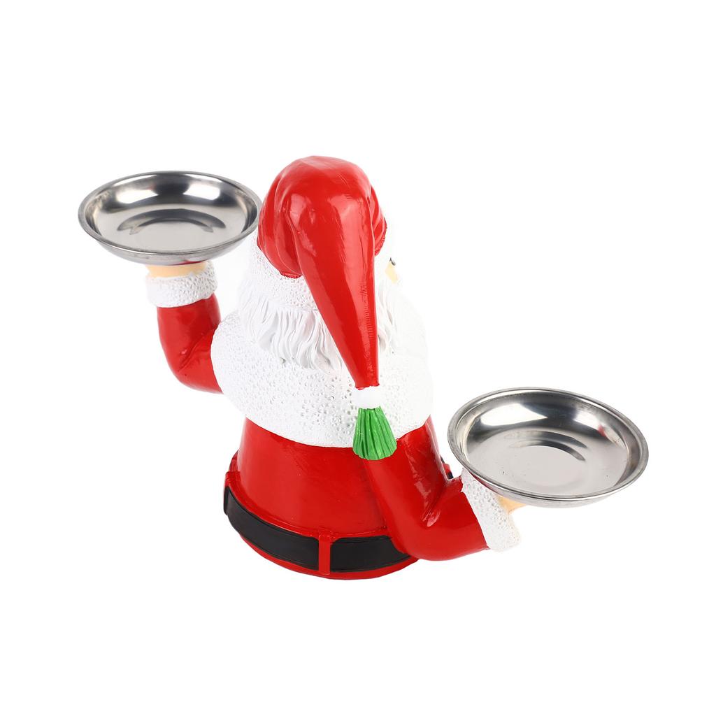 Držák na vánoční dobroty Santa držící podnos Mísa na ovoce Stojan Pryskyřice Domácí párty Jídlo Svačina Úložný stojan