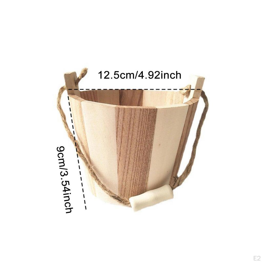 Mini Drewniana Beczka Wiadro do Przechowywania Zabawek Dekoracja Domu Wanna Rekwizyty do Zdjęć Miniaturowa dla