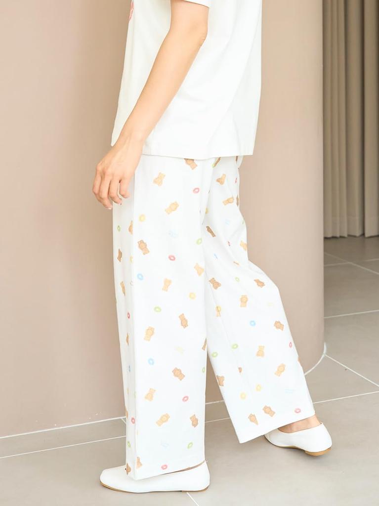 Gelato Pique Cereal Bear Print Long Pants PWCP244343 OWHT Women's