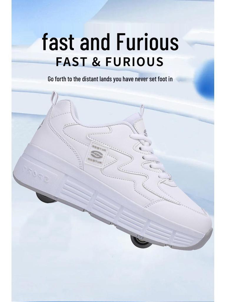 Doppel-/Einzelrad-Rollschuhe für Kinder und Erwachsene - Abnehmbare Räder