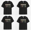 Birthday Shirt Black Vintage  T-shirt Men's Women's Tops Tees 1950-1999 Gift