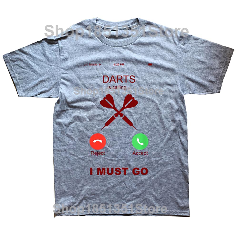 Funny Darts Is Calling T Shirts Graphic Cotton Streetwear Short Sleeve ONeck Harajuku Hip Hop Arrows Tshirt Mens Clothing