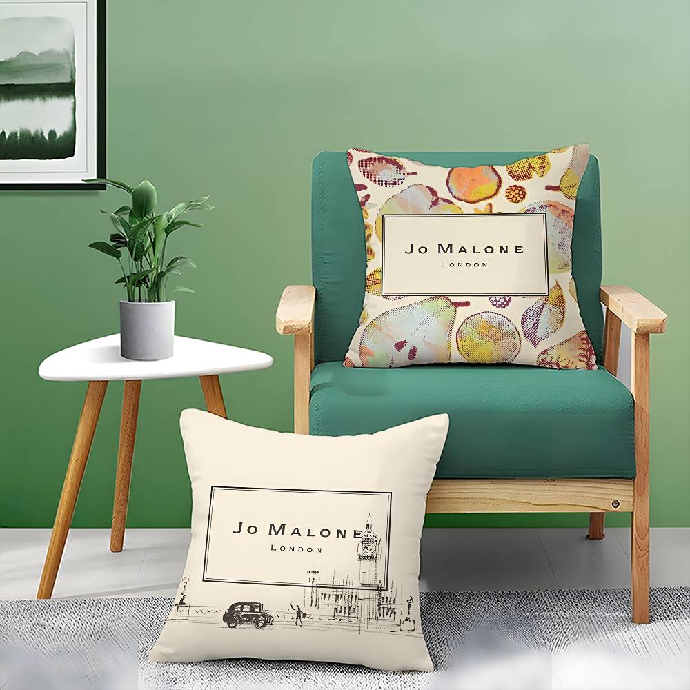 High-end Fragrance Design Print Jo Malone-A Pillow Case Comfort Sofa Bed Silky Elegant Invisible Zipper Decorative Cushion Cover