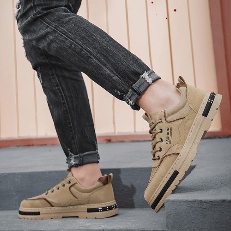 Luxury Men's Casual Sneakers Non-slip Men's Ankle Boots Fashion Men Comfortable Tooling Boots Lace-up Mens Shoes Zapatos Hombre