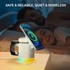 4-in-1 magnetisches kabelloses Ladegerät mit RGB-Licht für iPhone 12/13/14 Pro/Airpods Pro/iwatch. Integrieren Sie kabelloses Laden
