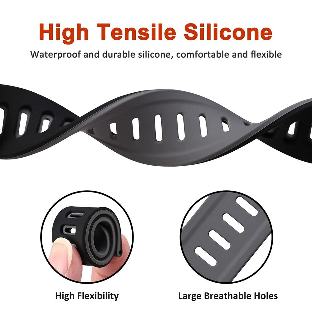20mm 22mm Strap for Garmin Venu 4-45mm 3/Vivoactive 6 5 3 Silicone Watch Band Forerunner 570 265 255 245 165 Women Men Bracelet