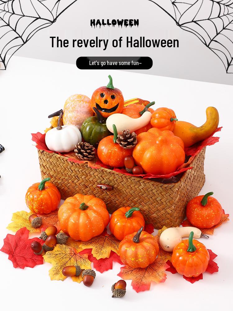 Halloween Foam Pumpkin Ornament for Kids' Activity and Photo Props