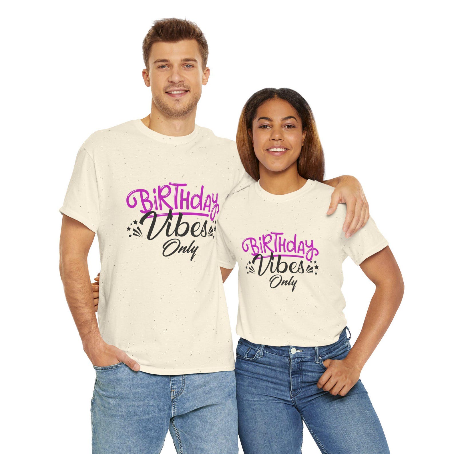 Birthday Vibes Only Tee - Unisex Heavy Cotton Birthday Shirt S