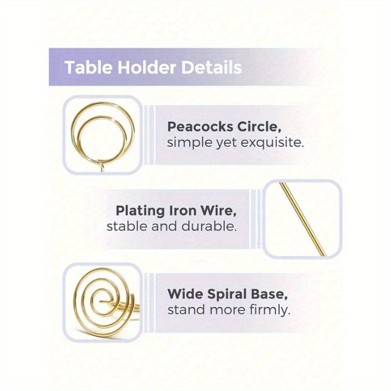 1PCS Stainless Steel Card Holder Number Holder Is Reusable And Indispensable For Weddings, Graduations, Restaurants, And Christmas Gift Events