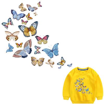 Adesivi a farfalla per ragazze Toppe fatte a mano per abbigliamento Termoadesive su parches lavabili fai-da-te per bambini