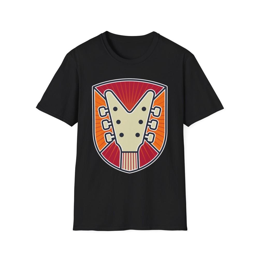 Guitar Graphic Tshirt, Music Lover T-Shirt, Guitar Badge Design Tee