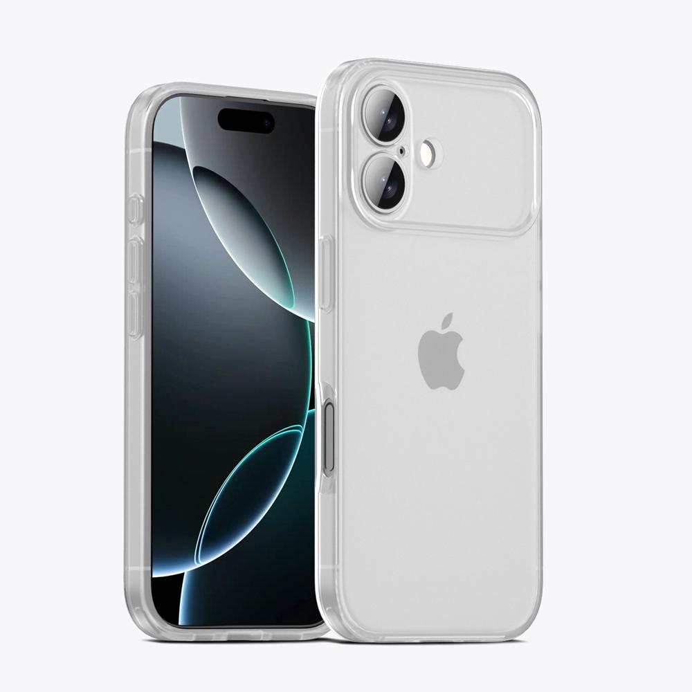 KEYSION Transparente Mattes Handyhülle für iPhone 17 Durchscheinende Weiche Silikon+PC Stoßfeste Handy-Rückabdeckung für iPhone 17 2025