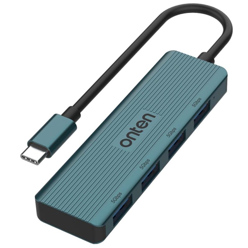 

ONTEN UC621 15cm Cable Type-C to 4xUSB3.2 Gen1 Ports USB Hub Splitter Laptop Phone Adapter A