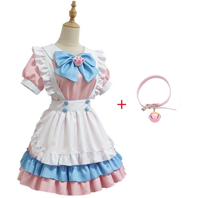 Charmantes und Elegantes Lolita-Kleid Maid-Uniform Outfit Mit Polster und Schürze