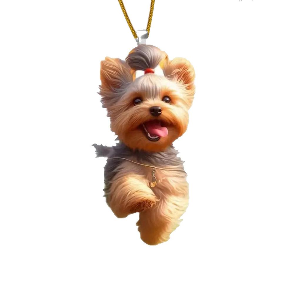 Cute Dog Acrylic Flat Hanging Ornament