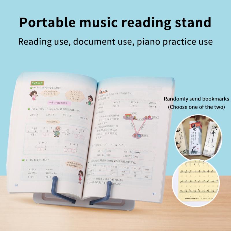 1 Pc Lightweight Adjustable Portable Book Stand, For Reading, Music Score, Drawing, And More - Durable Plastic Construction