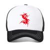 Unisexs Damen Unisex Musikfestival Schwarz Detroit Dad Hat Techno Kreuz Aufdruck Baseballkappe Sommer Kühl Netz atmungsaktiv Hüte Knochen