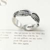 Trendy Unisex Angel Wings Feather Ring - European & American Retro Design