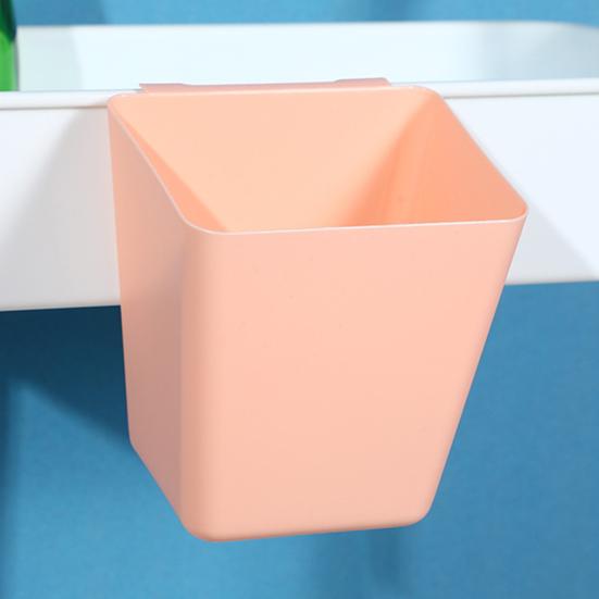 Hängekorb mit Hakendesign, einfach aufzuhängen, große Kapazität, feuchtigkeitsbeständig, Aufbewahrung mit breiter Öffnung, platzsparender Aufbewahrungseimer aus Kunststoff für das Schlafzimmer