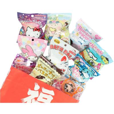Girls' Character Bath Ball Lucky Bag (10 Balls) + Panda Soap or Flower Bath Petal