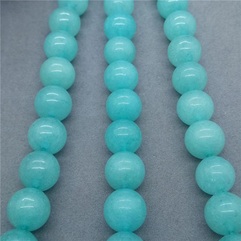 Natural Stone Gemstone Blue Chalcedony Loose Beads for Bracelet Necklace Jewelry Accessories
